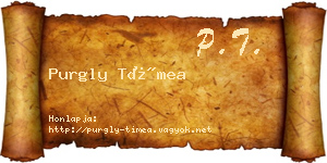 Purgly Tímea névjegykártya